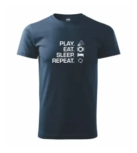 Play Eat Sleep Repeat badminton - Heavy new - triko pánské