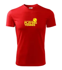 Playing tennis - Pánské triko Fantasy sportovní (dresovina)