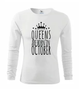 Queens are born in October - Triko dětské Long Sleeve