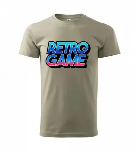 Retro game nápis barevný - Triko Basic Extra velké
