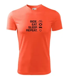 Ride Eat Sleep Repeat kolo - Pánské triko Fantasy sportovní (dresovina)