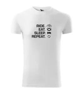 Ride Eat Sleep Repeat kolo - Replay FIT pánské triko