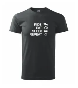 Ride Eat Sleep Repeat koně - Heavy new - triko pánské