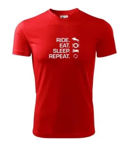 Ride Eat Sleep Repeat koně - Pánské triko Fantasy sportovní (dresovina)