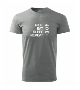 Ride Eat Sleep Repeat moto skútr - Heavy new - triko pánské