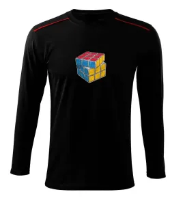 Rubikova kostka kreslená - Triko s dlouhým rukávem Long Sleeve