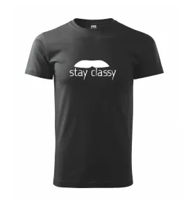 Stay Classy - mustache - Triko Basic 4XL