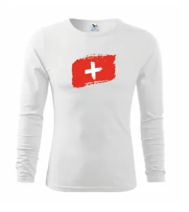 Švýcarsko vlajka - Triko dětské Long Sleeve