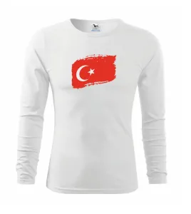 Turecko vlajka - Triko s dlouhým rukávem FIT-T long sleeve