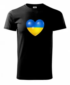 Ukrajina srdce vlajka - Triko Basic Extra velké