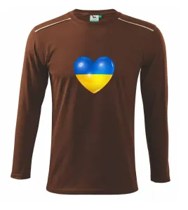 Ukrajina srdce vlajka - Triko s dlouhým rukávem Long Sleeve