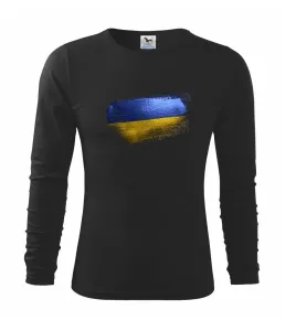 Ukrajina vlajka kreslená štětkou - Triko dětské Long Sleeve