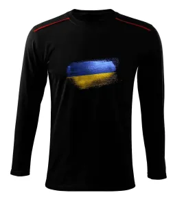 Ukrajina vlajka kreslená štětkou - Triko s dlouhým rukávem Long Sleeve