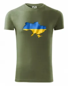 Ukrajina vlajka mapa - Viper FIT pánské triko