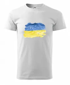 Ukrajina vlajka rozpitá - Heavy new - triko pánské