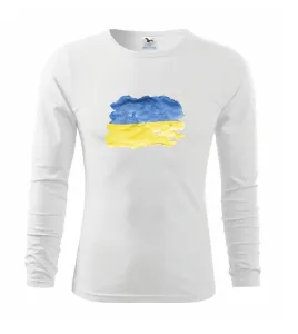 Ukrajina vlajka rozpitá - Triko s dlouhým rukávem FIT-T long sleeve