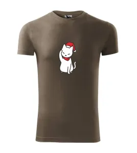 Vánoční kočka mávající - Viper FIT pánské triko