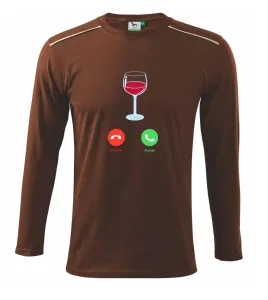 Víno volá (Pecka design) - Triko s dlouhým rukávem Long Sleeve