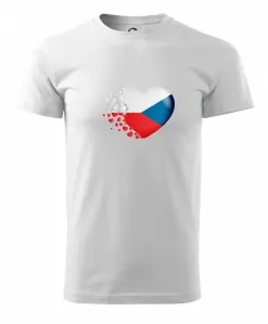 Vlajka s odlétajícími srdci - Česká - Triko Basic Extra velké