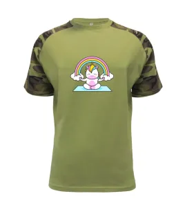Yoga jednorožec - duha - Raglan Military