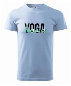Yoga nápis barevný - Heavy new - triko pánské
