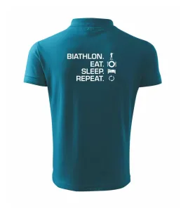 Biathlon Eat Sleep Repeat - Polokošile pánská Pique Polo 203