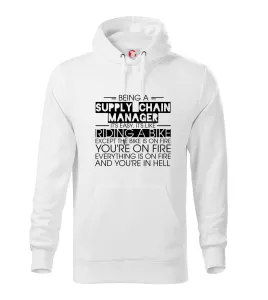 Being a supply chain manager - bike - Mikina s kapucí hooded sweater
