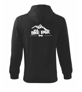 Bike park hory - Mikina s kapucí na zip trendy zipper