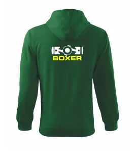 Boxer Píst - Mikina s kapucí na zip trendy zipper