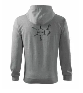 Caffeine molekuly - Mikina s kapucí na zip trendy zipper
