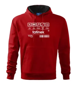 Čárový kód - Tatínek / Čárový kód - Maminka - Mikina s kapucí hooded sweater