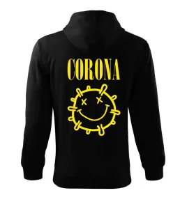 Corona žluté logo - Mikina s kapucí na zip trendy zipper