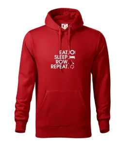 Eat sleep row repeat - Mikina s kapucí hooded sweater