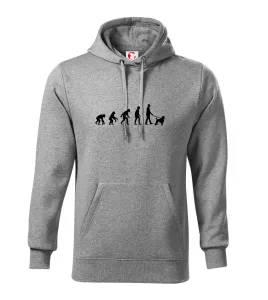 Evoluce pes pudl (muž-žena) - Mikina s kapucí hooded sweater