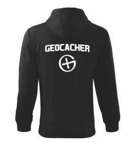 Geocacher point - Mikina s kapucí na zip trendy zipper