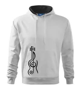 Houslový klíč kytara - Mikina s kapucí hooded sweater