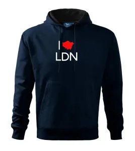 I Love LDN - Mikina s kapucí hooded sweater