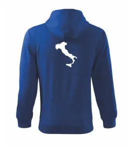 Itálie obrys - Mikina s kapucí na zip trendy zipper