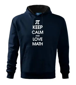 Keep calm and love math - Mikina s kapucí hooded sweater