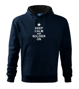 Keep calm and soldier on - Mikina s kapucí hooded sweater