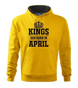 Kings are born in April - Mikina s kapucí hooded sweater