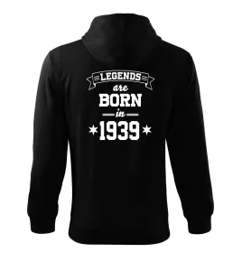 Legends are born in 1939 - Mikina s kapucí na zip trendy zipper