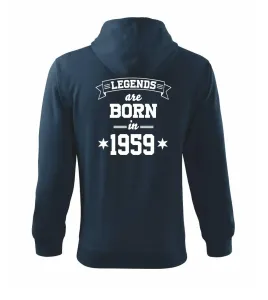 Legends are born in 1959 - Mikina s kapucí na zip trendy zipper