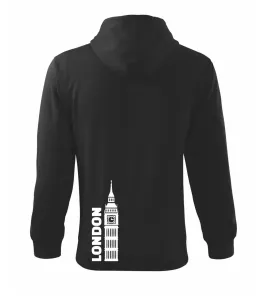London věž - Mikina s kapucí na zip trendy zipper
