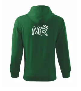 Mr, Mrs a Jr rodinná trička - Mikina s kapucí na zip trendy zipper