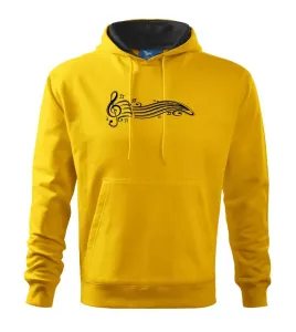 Noty vlna - Mikina s kapucí hooded sweater