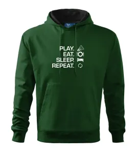 Play Eat Sleep Repeat badminton - Mikina s kapucí hooded sweater