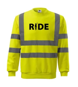 Ride - nápis s cyklistou - Reflexní mikina