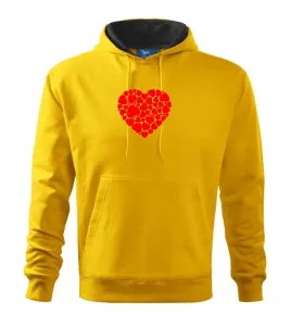 Srdce love - Mikina s kapucí hooded sweater
