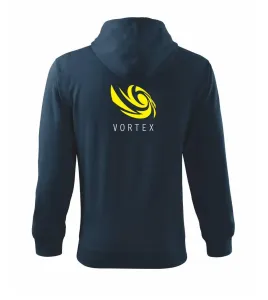 Vortex logo barevné - Mikina s kapucí na zip trendy zipper